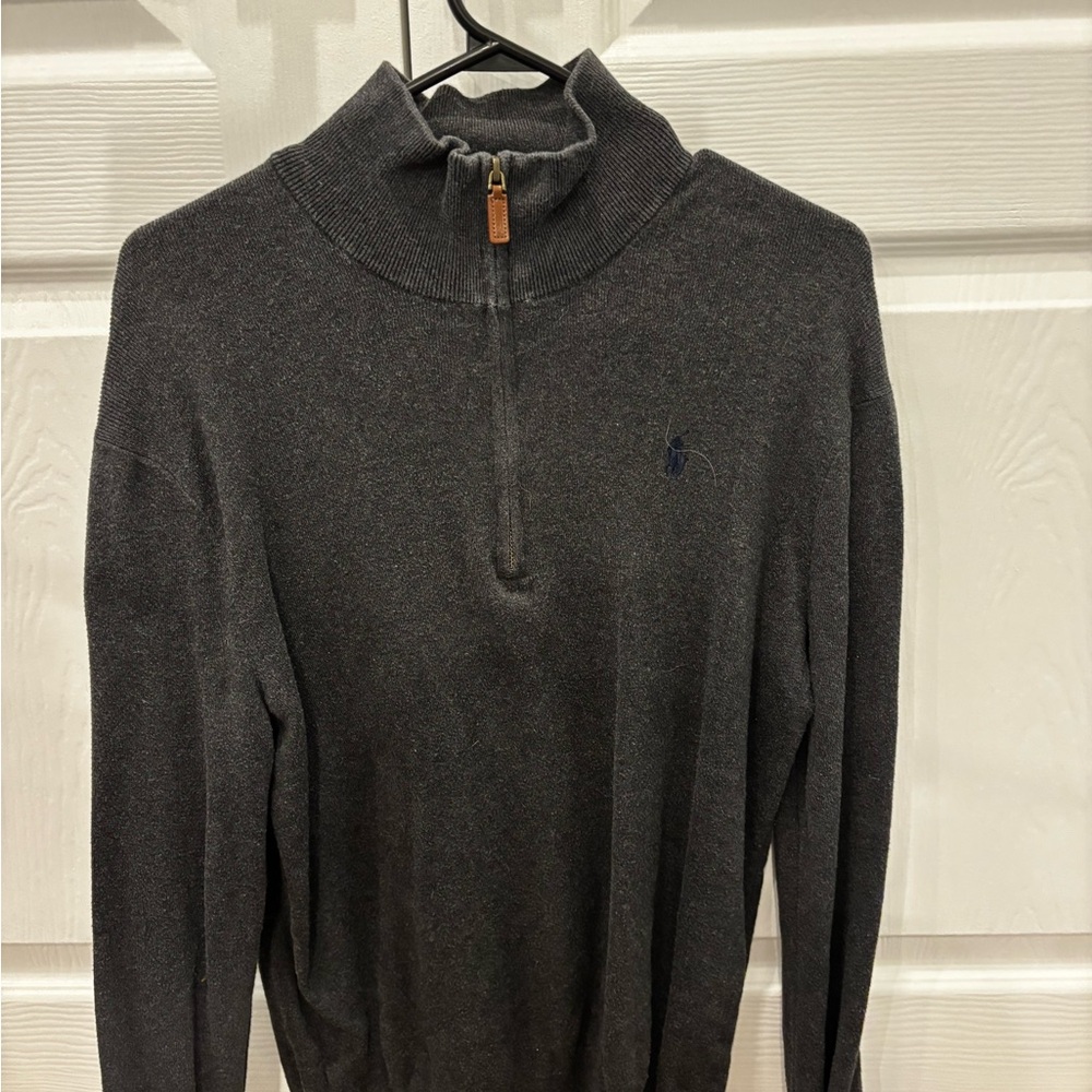 Ralph Lauren Charcoal Quarter Zip  Sweater